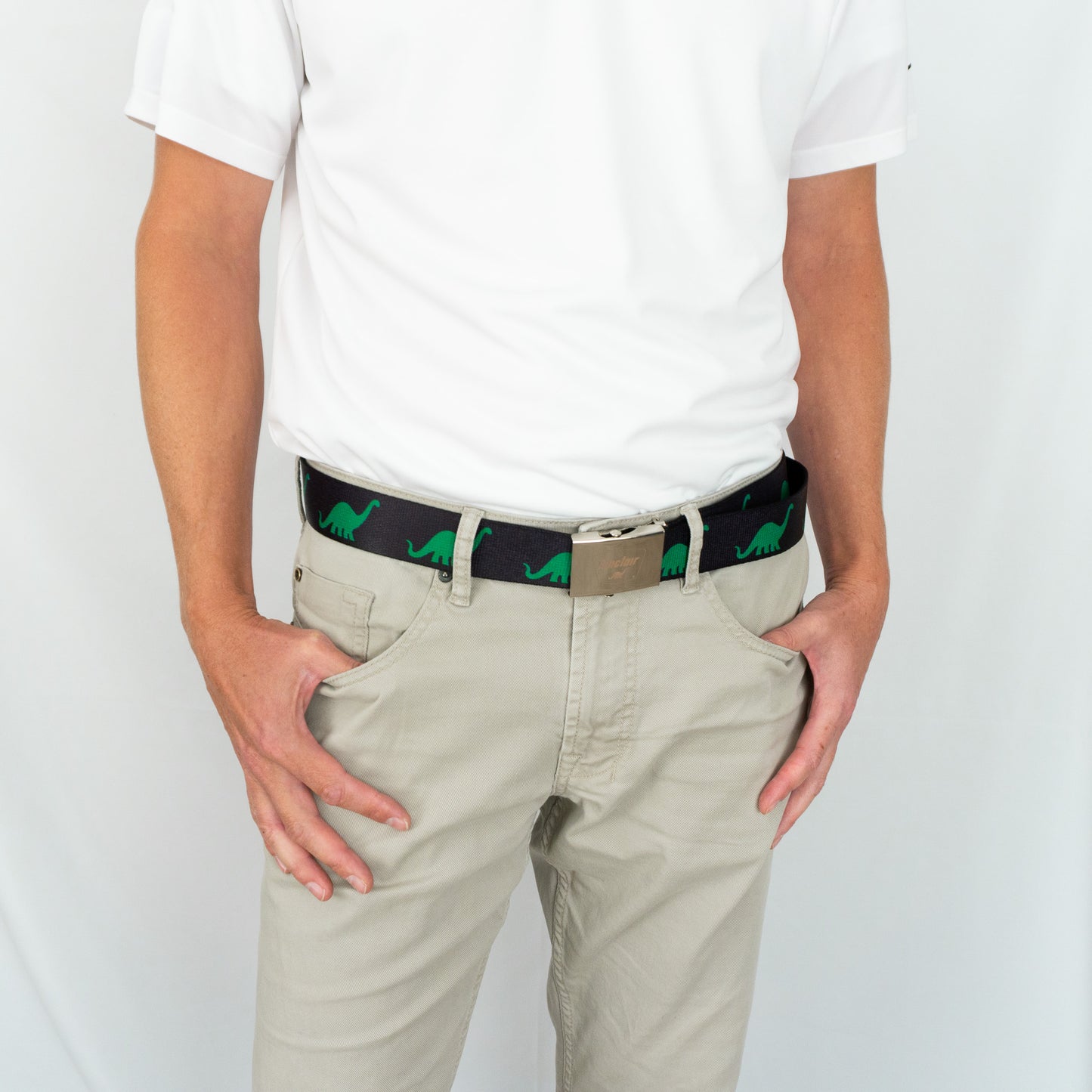 Sinclair Black Belt with Green DINO